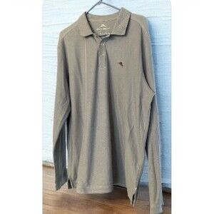 Tommy Bahama Long Sleeve XL  Grey Pima Cotton Blend Spectators &Performance Line